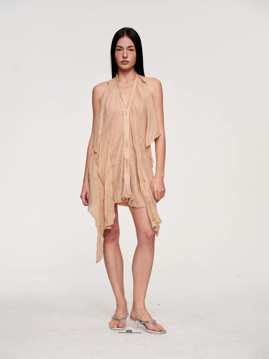 CSFC | Bianca Nude Halter Backless Dress