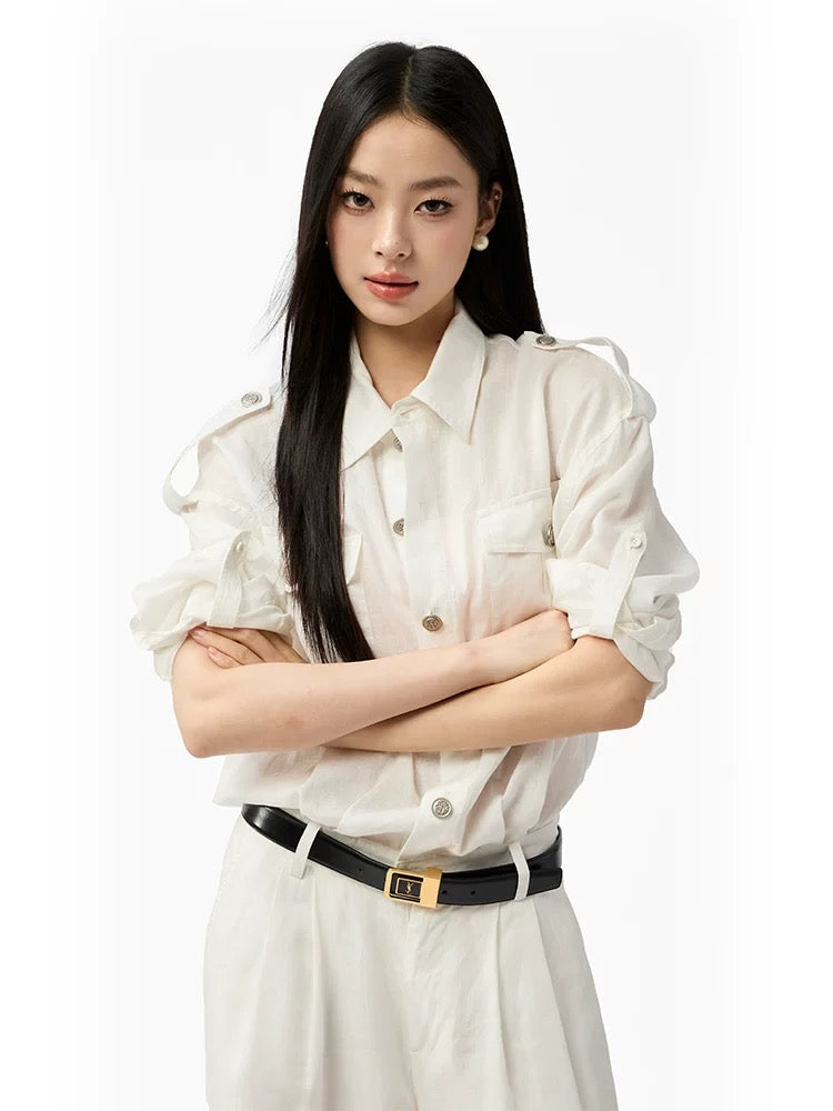 4muggle | White High-Waist Jumpsuit