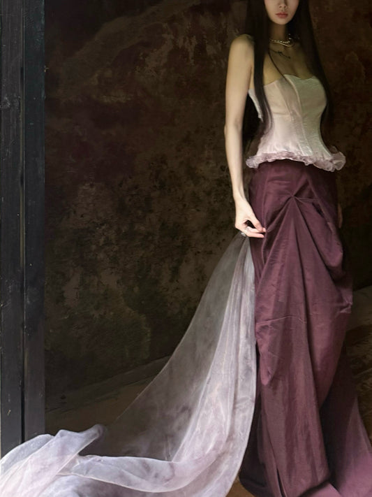 CROW CREW | Structured Corset Dress (Misty Purple)