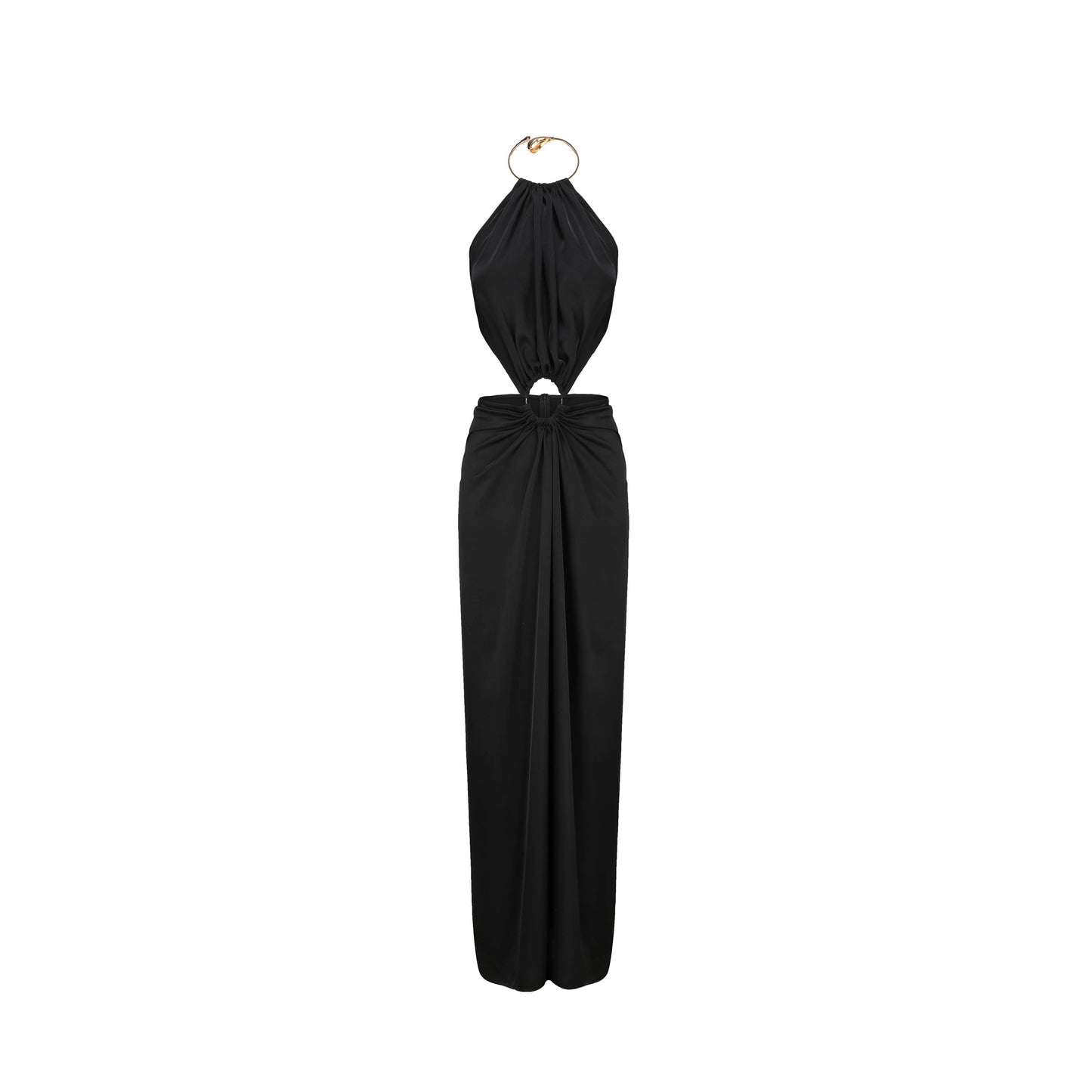 XENASERA | Metal Ring Backless Evening Dress (Black)