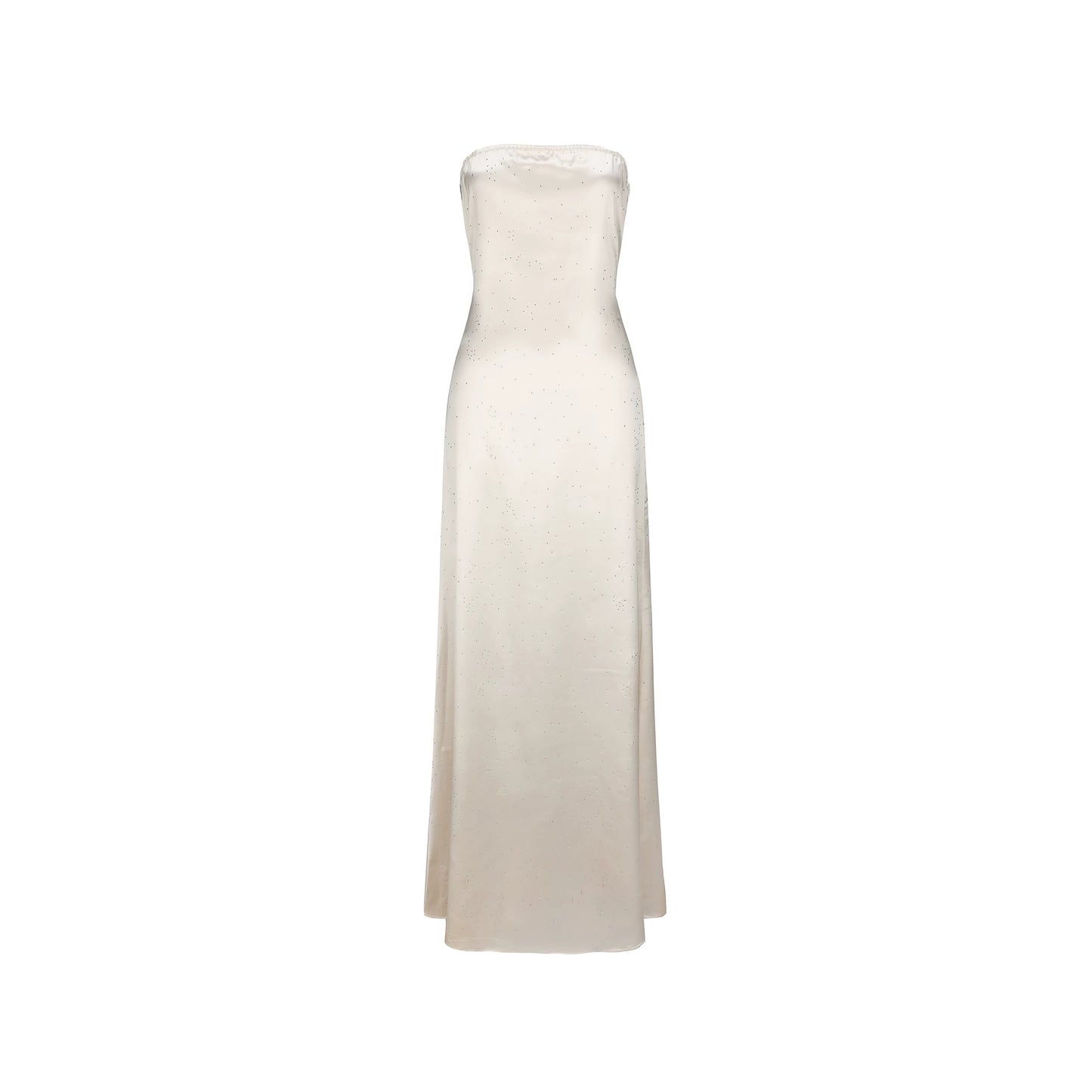 XENASERA | Rhinestone-Embellished Satin Strapless Backless Dress