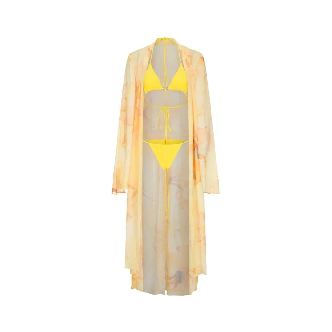 XENASERA | Iris Print Bikini and Cover-Up Set