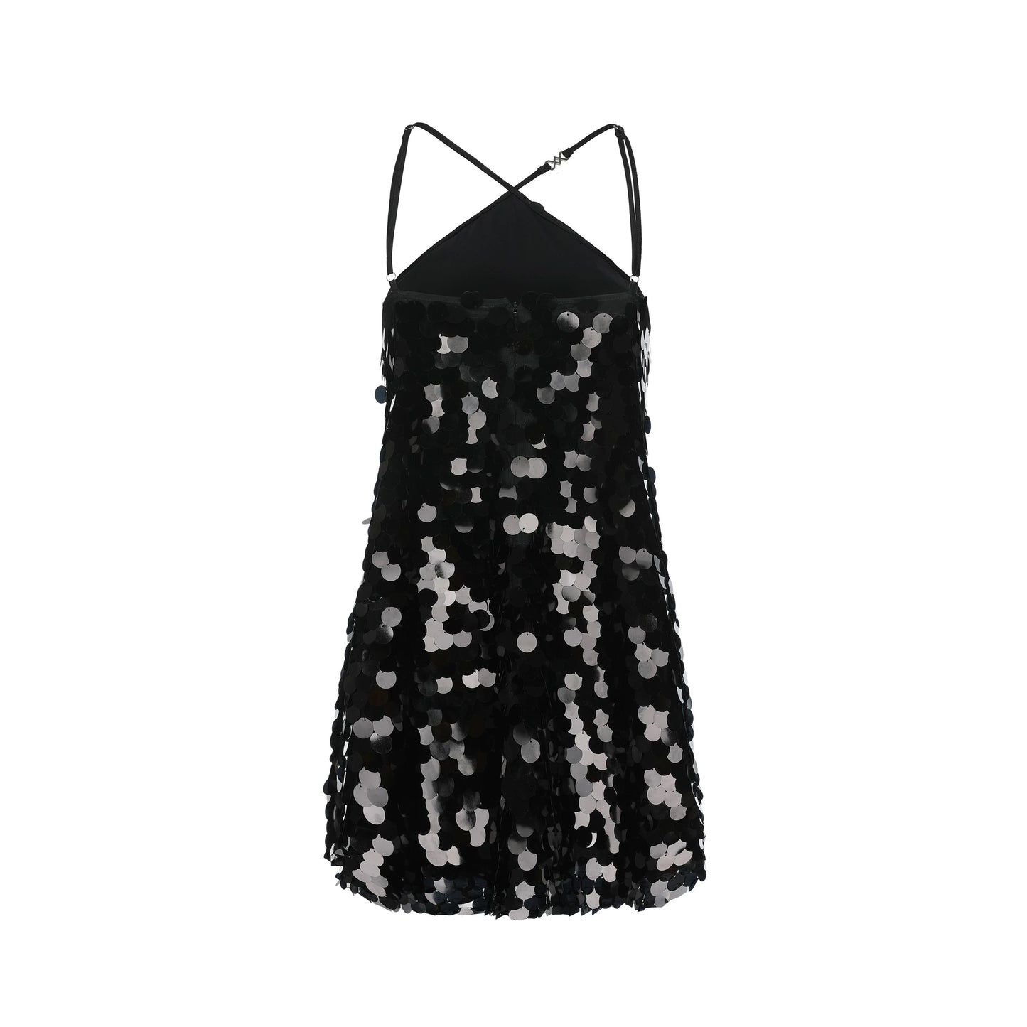 XENASERA | Halter Neck Sequined Mini Dress (Black)