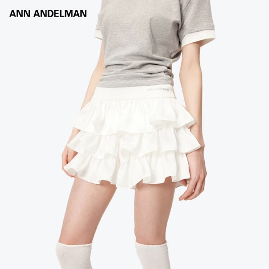ANN ANDELMAN | Ruffled Tiered Mini Skirt (2 Color)