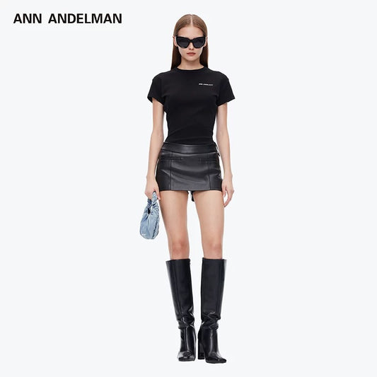 ANN ANDELMAN | Leather Skort (2 Color)