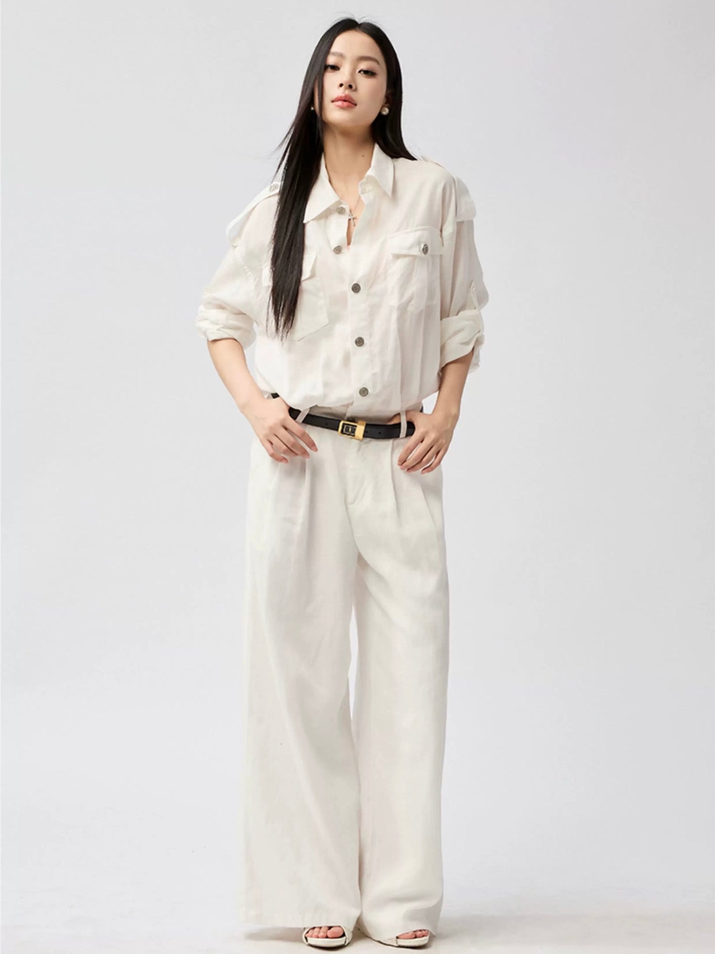 4muggle | White High-Waist Jumpsuit