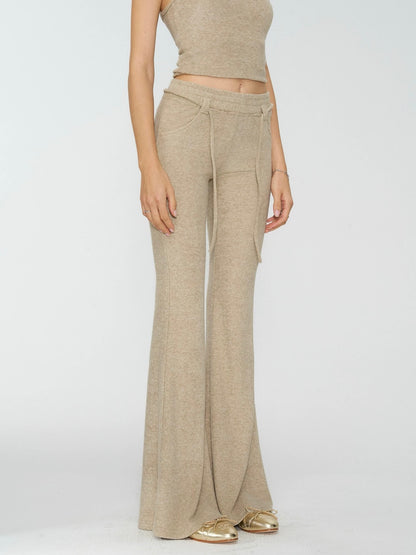 4muggle | Terry Cloth Devil Horn Hoodie, Cami & Flared Pants 3-Piece Set (2 Color)