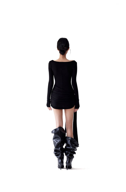 Tsuki | Asymmetric Jumpsuit (Black)