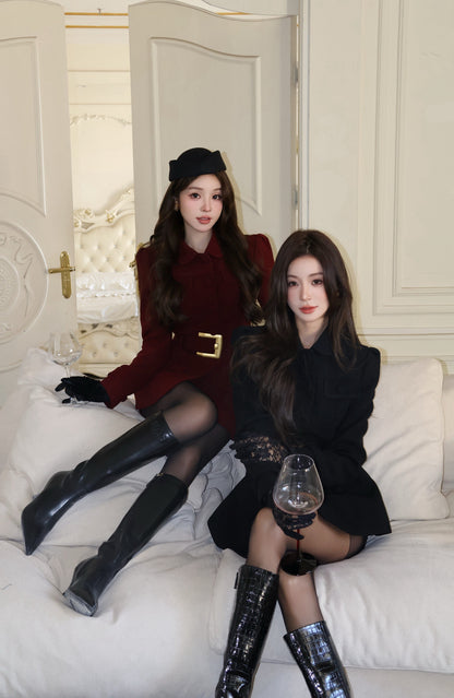 Maison Wester | Gold-Button Tailored Blazer & Shorts Set (2 Color)