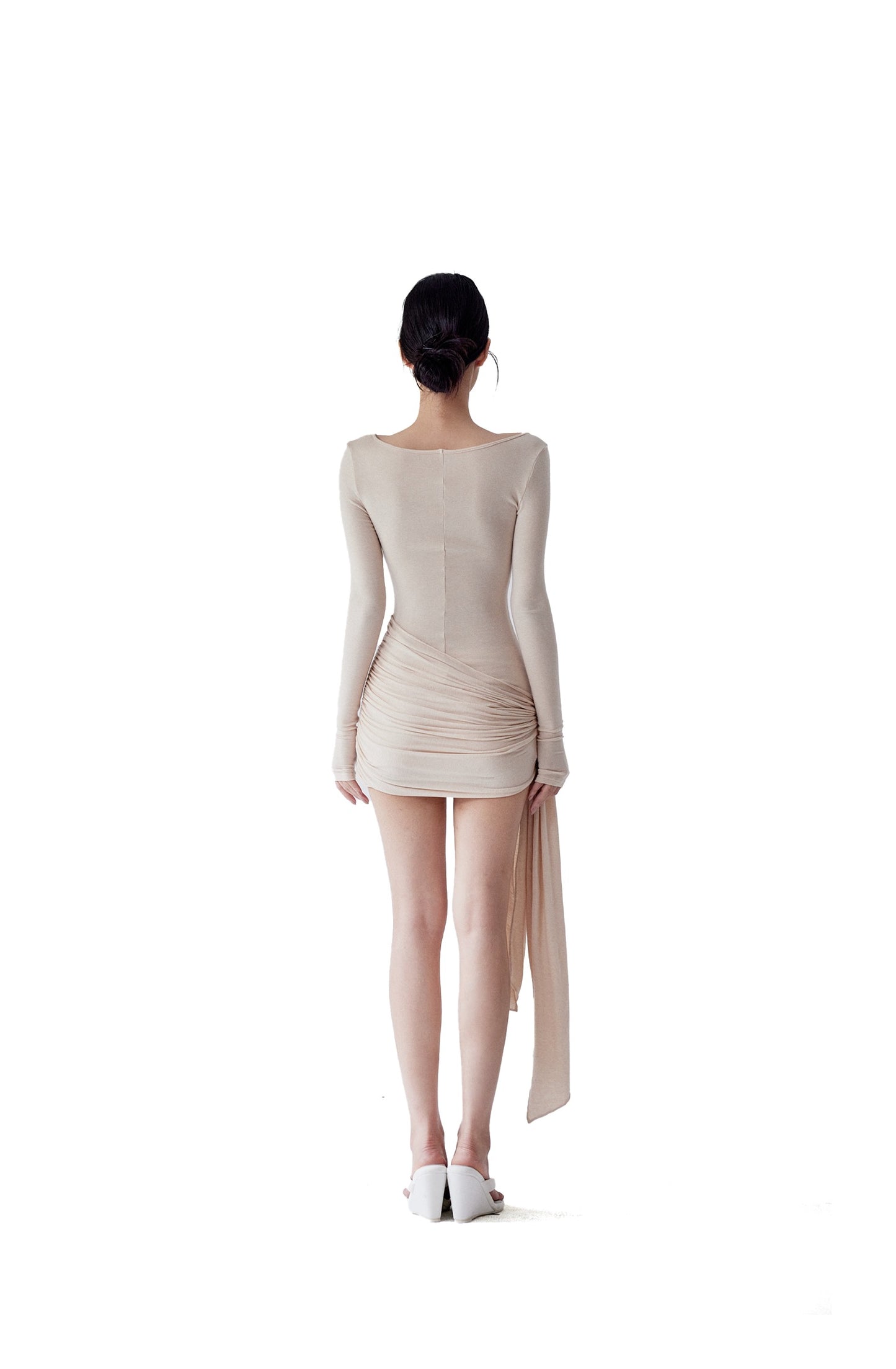 Tsuki | Asymmetric Jumpsuit (Nude)