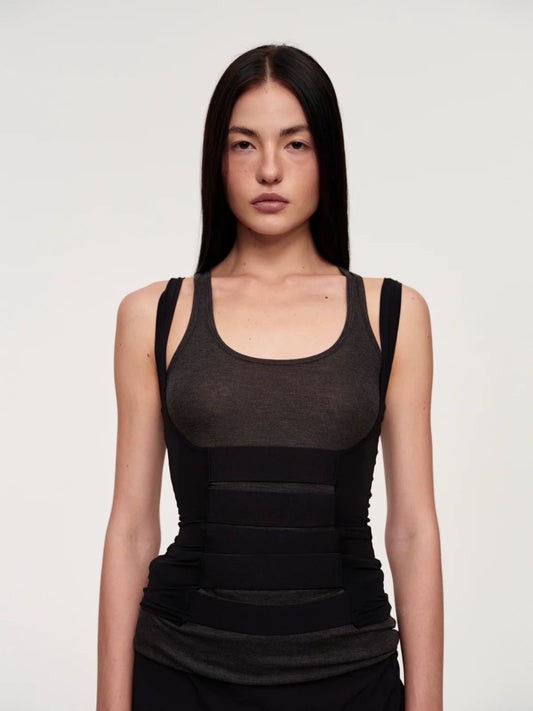 CSFC | Lightweight Corset-Inspired Top + Relaxed Fit Tank Top