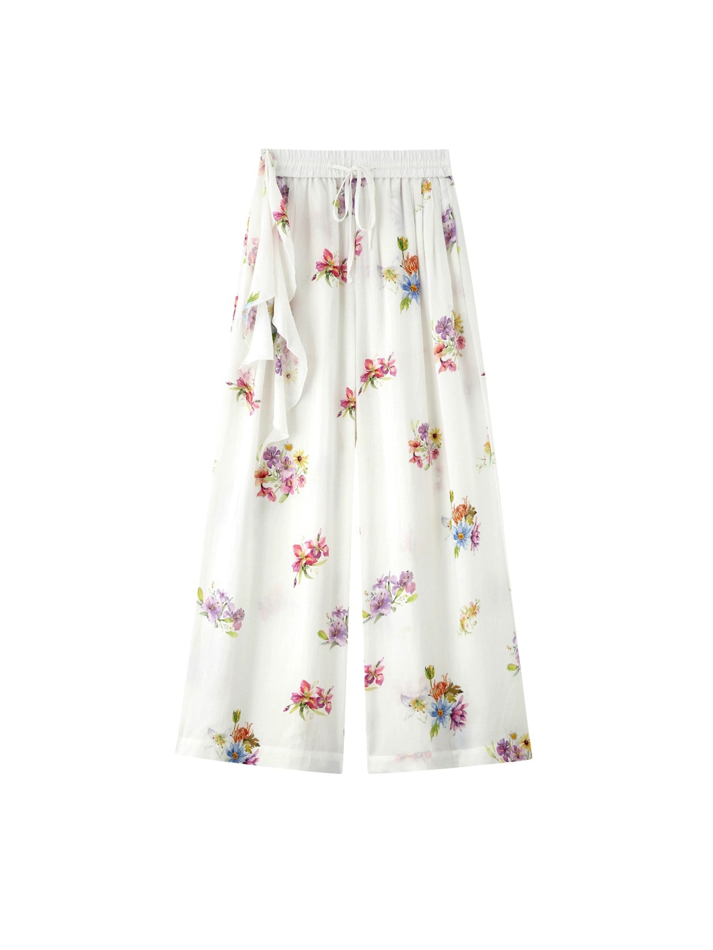 RunRunSweet | Tencel Ramie Botanical Floral Set (Shirt + Pants + Camisole Top)
