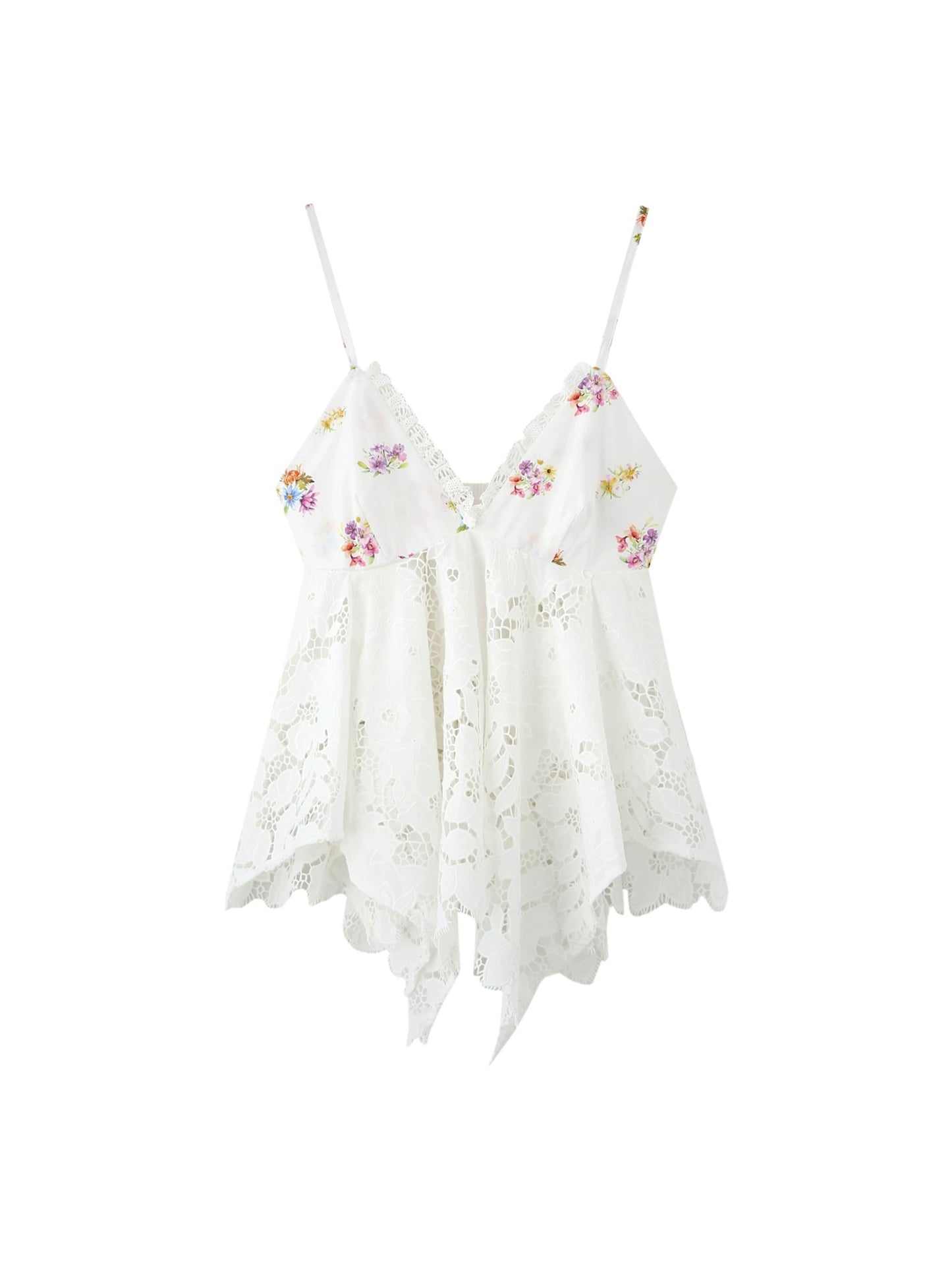 RunRunSweet | Tencel Ramie Botanical Floral Set (Shirt + Pants + Camisole Top)