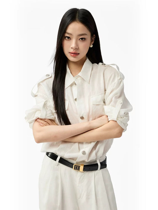 4muggle | White High-Waist Jumpsuit