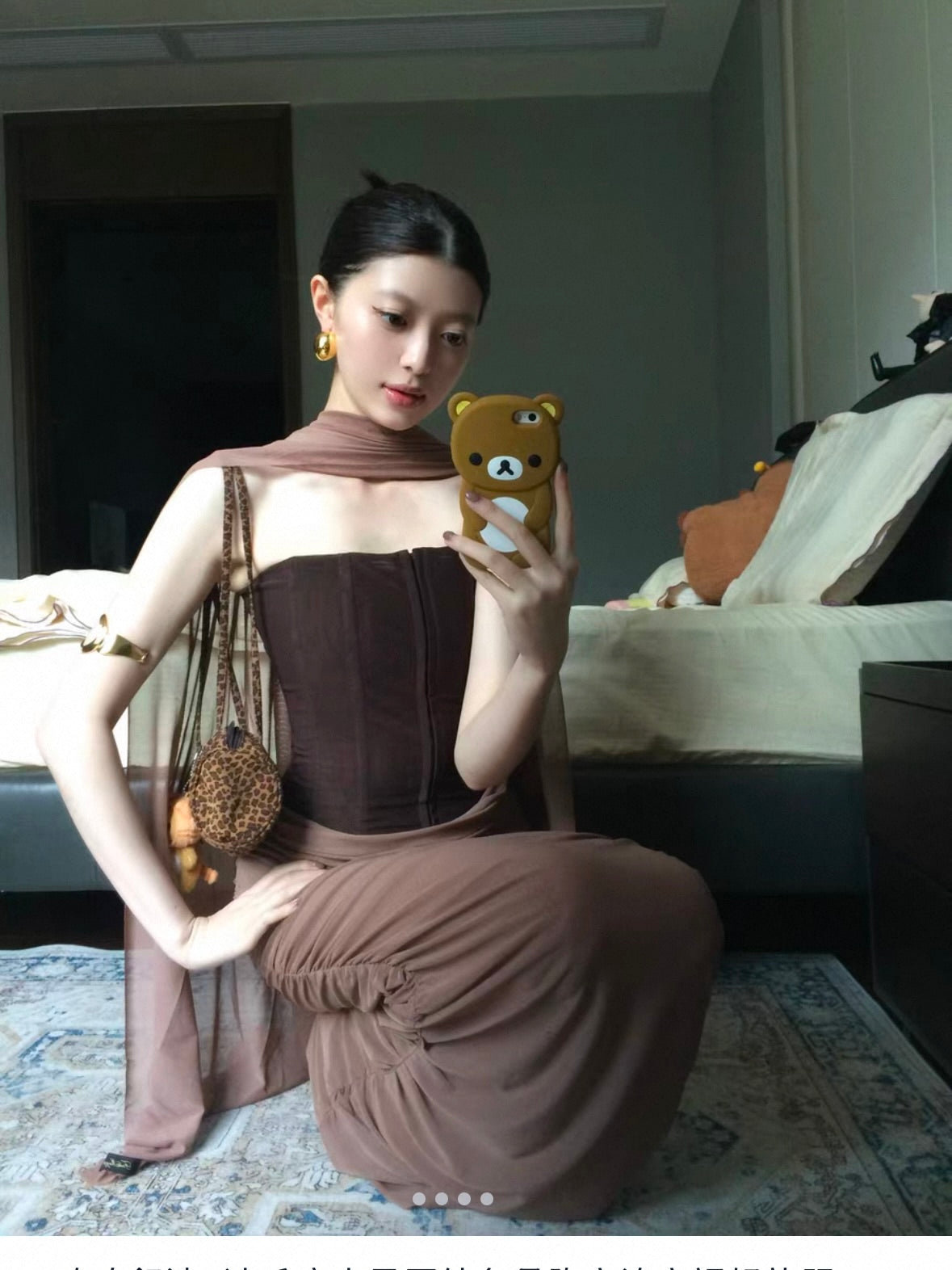 4muggle | Strapless Mesh Corset Dress (3 Color)