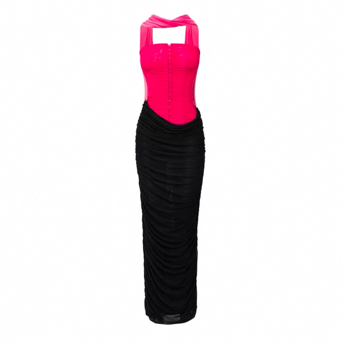 4muggle | Strapless Mesh Corset Dress (3 Color)