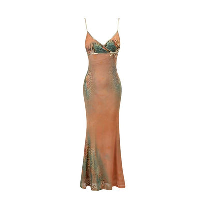 4muggle | Papaya Leopard Print Slip Dress