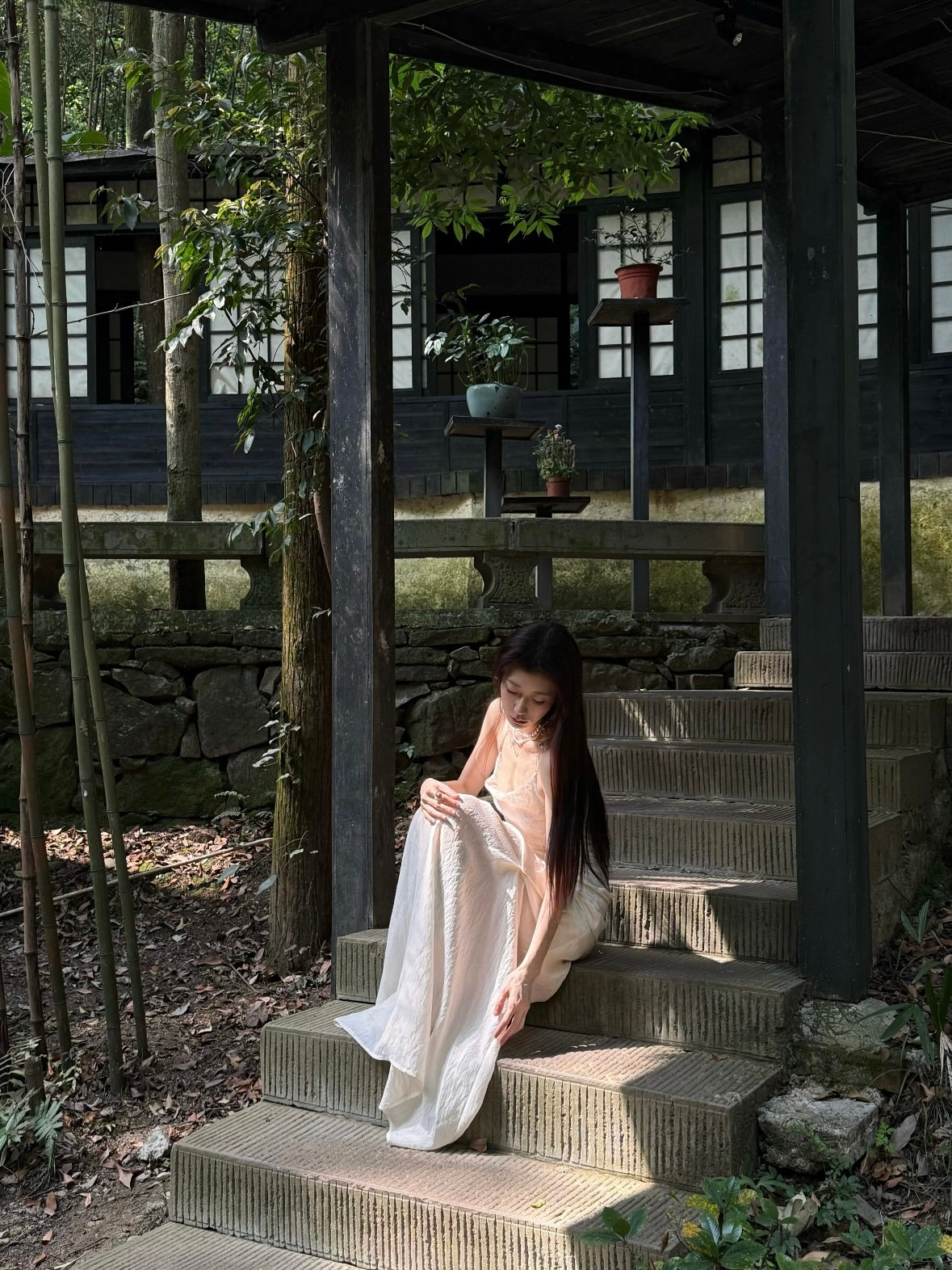 CROW CREW | Drape Dress (White)