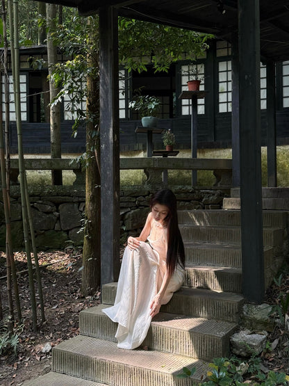 CROW CREW | Drape Dress (White)