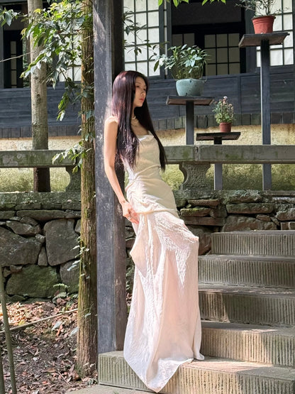 CROW CREW | Drape Dress (White)