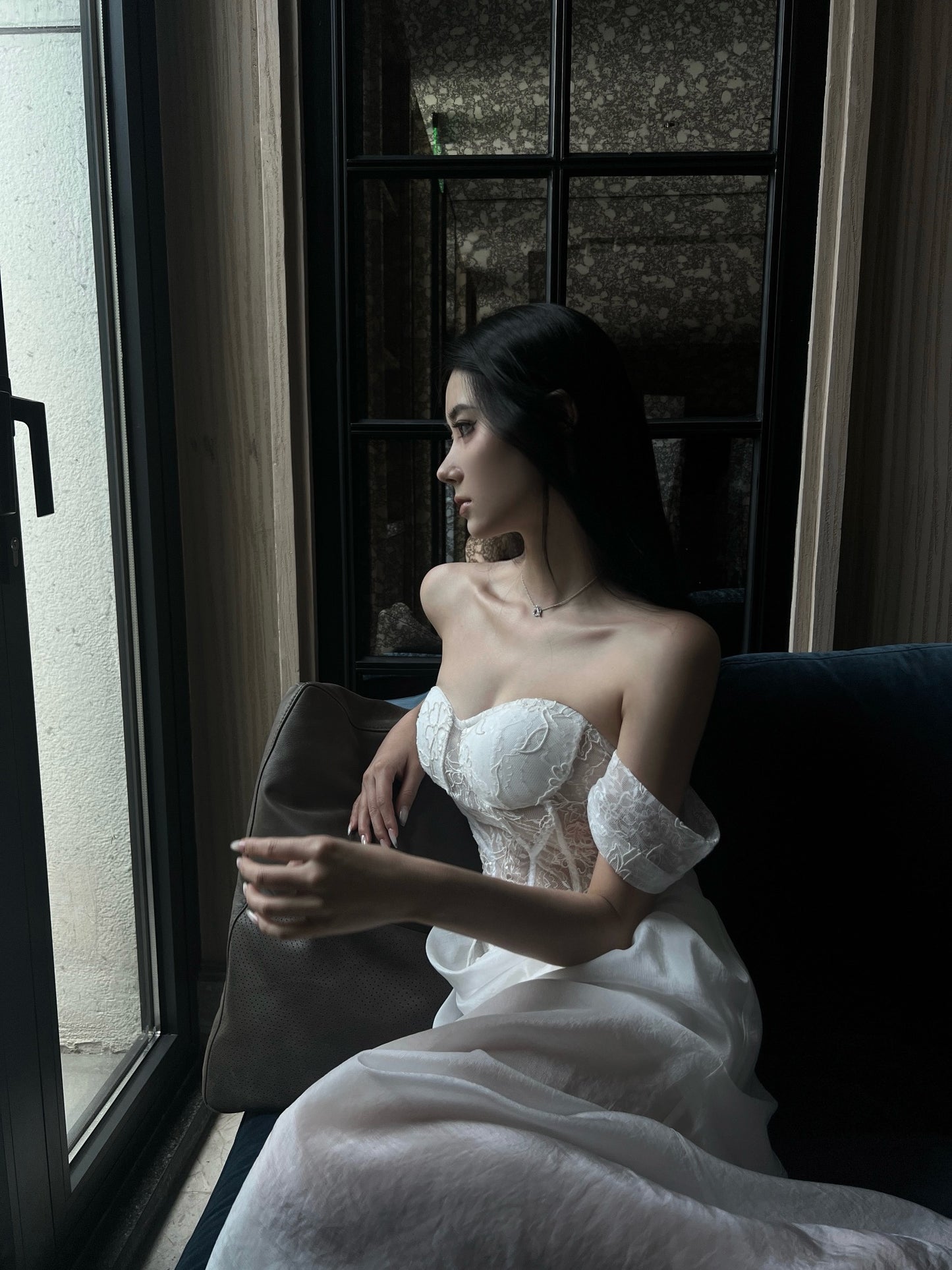 CROW CREW | Lace Corset Dress (White)