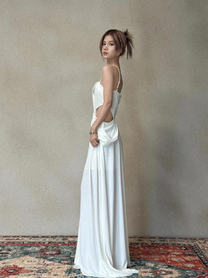 CROW CREW | Twist Cut-Out Dress (White)