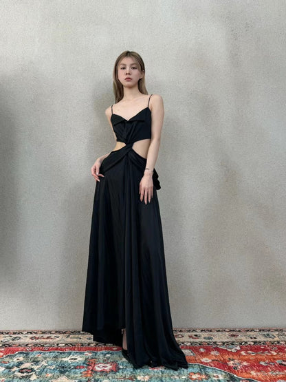 CROW CREW | Twist Cut-Out Dress (Black)