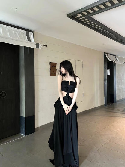 CROW CREW | Twist Cut-Out Dress (Black)