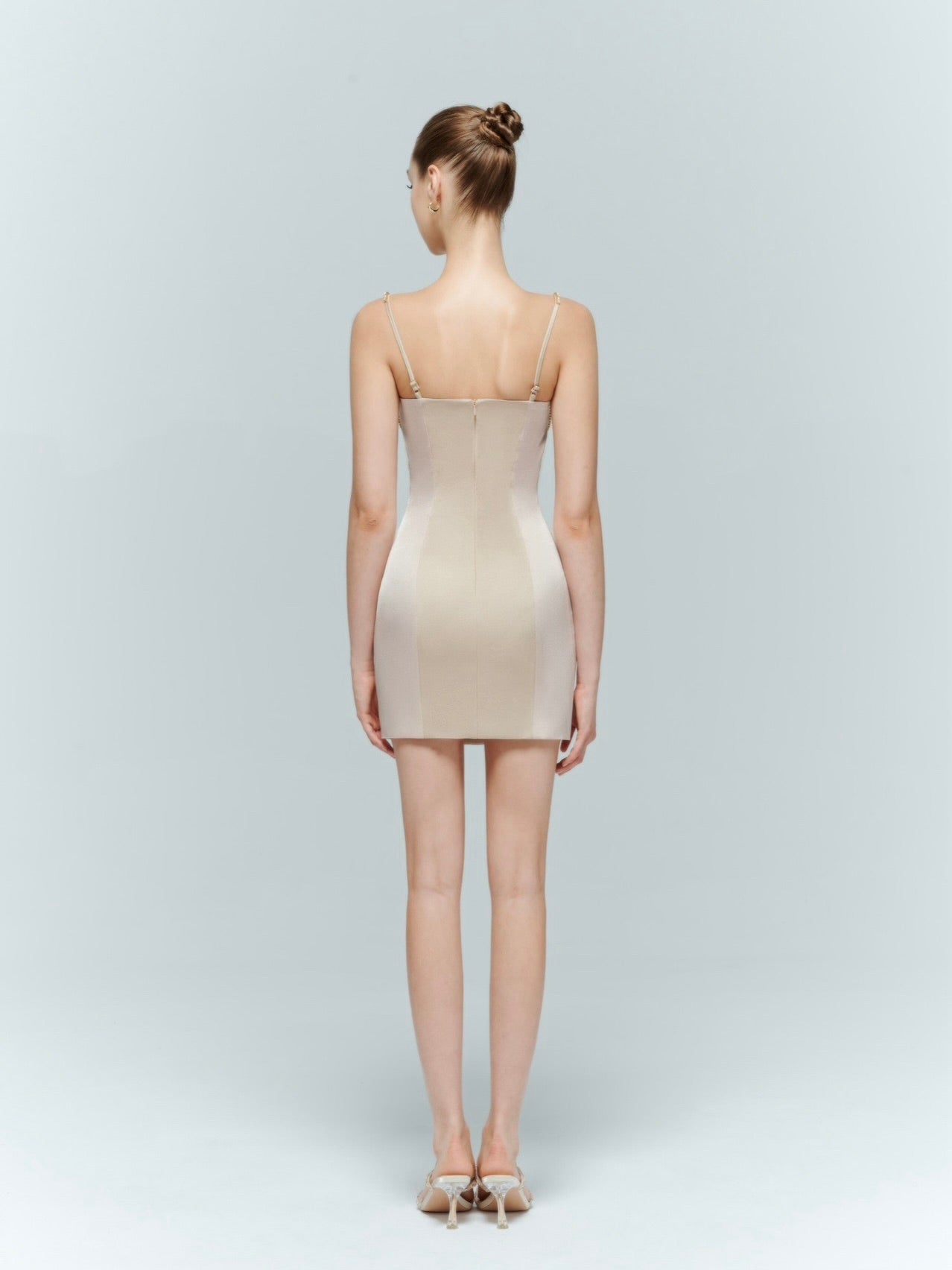 Artel Retro | Diamond Chain Spaghetti Strap Dress (Pink)