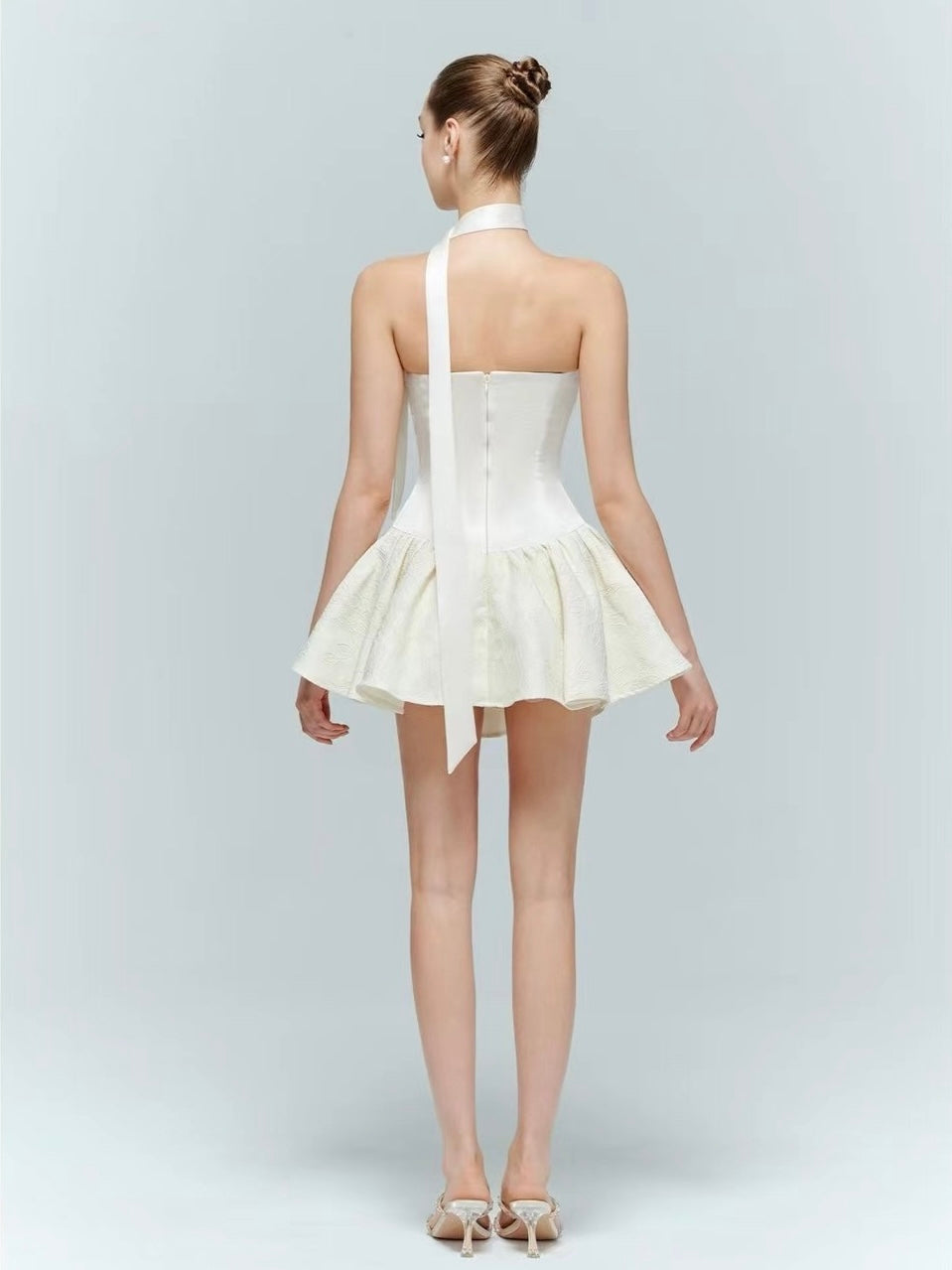 Artel Retro | Jacquard Corset Dress (Beige)