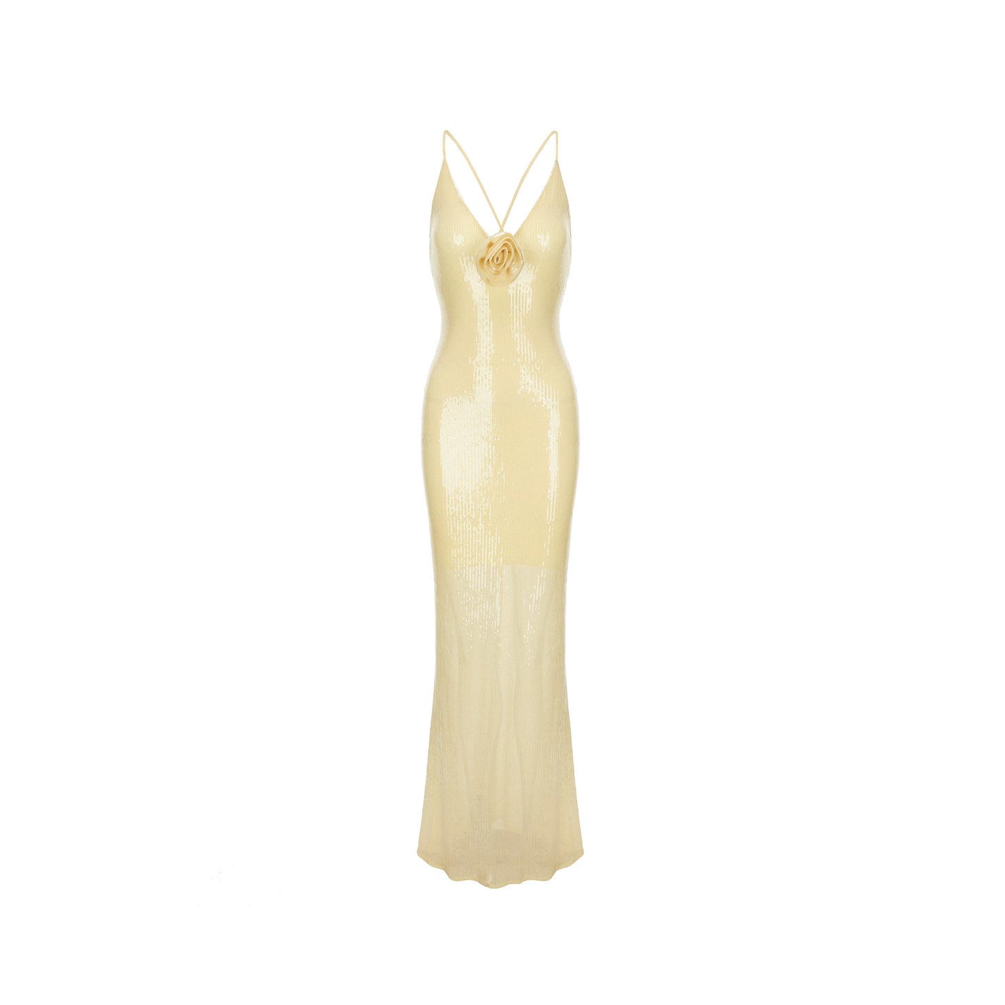 XENASERA | Sequined Maxi Dress (Yellow)