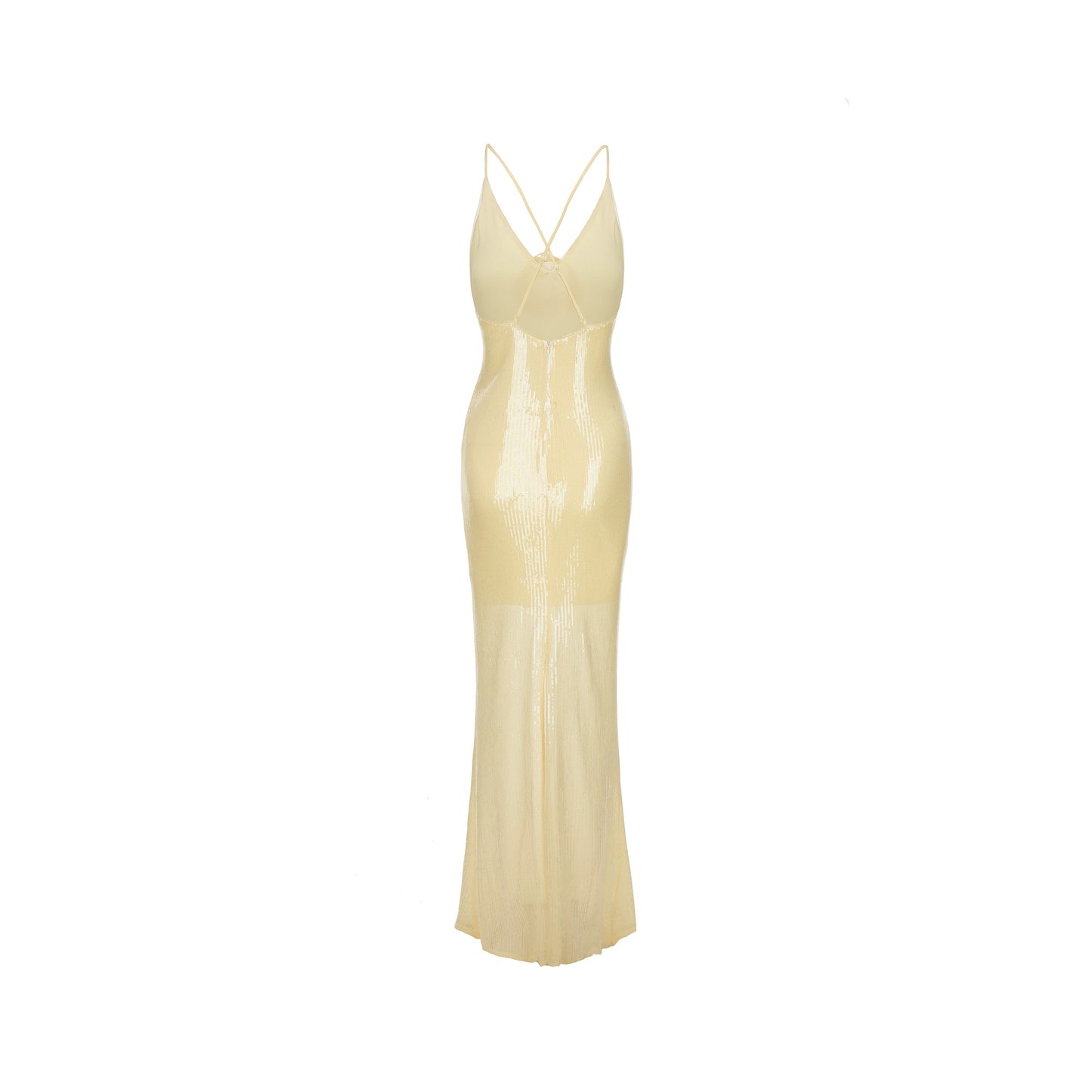 XENASERA | Sequined Maxi Dress (Yellow)
