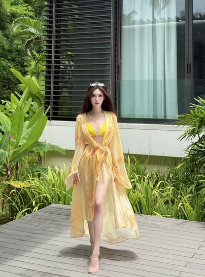 XENASERA | Iris Print Bikini and Cover-Up Set