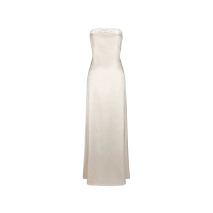 XENASERA | Rhinestone-Embellished Satin Strapless Backless Dress