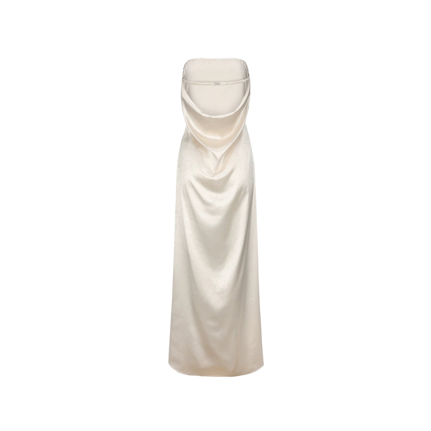 XENASERA | Rhinestone-Embellished Satin Strapless Backless Dress