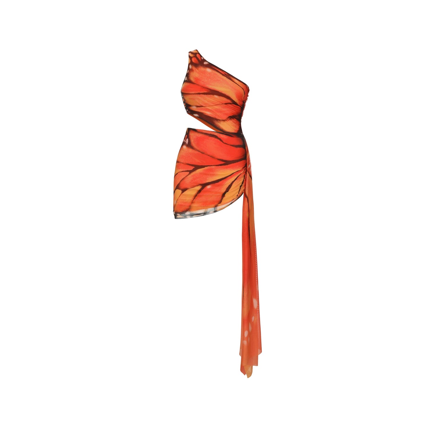 XENASERA | Danaus Genutia Wing Mini Dress (Orange)