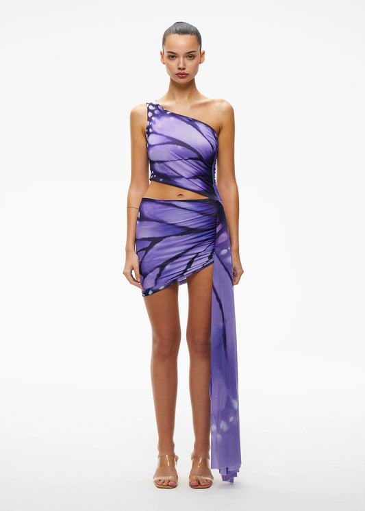 XENASERA | Asterope Pechueli Wing Mini Dress (Purple)