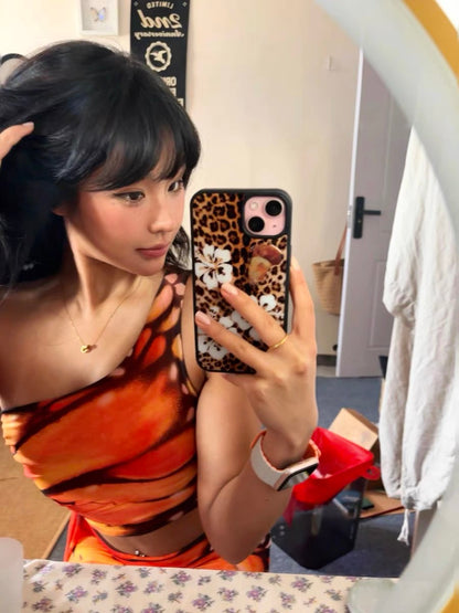 XENASERA | Danaus Genutia Wing Mini Dress (Orange)