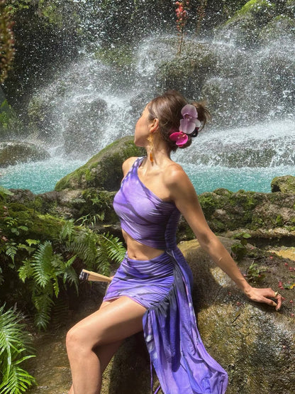 XENASERA | Asterope Pechueli Wing Mini Dress (Purple)