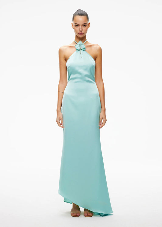 XENASERA | Halter Neck Backless Dress (Blue)