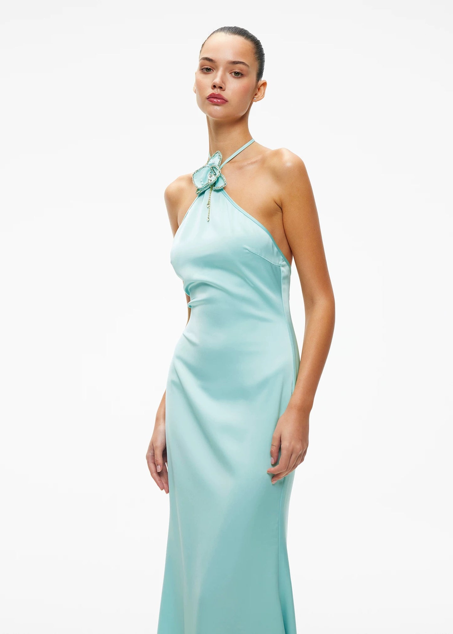 XENASERA | Halter Neck Backless Dress (Blue)