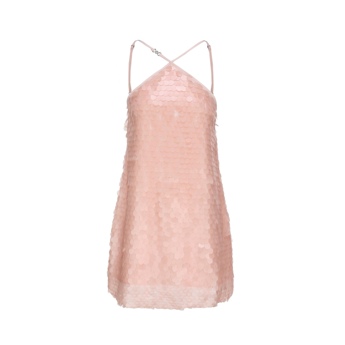 XENASERA | Halter Neck Sequined Mini Dress (Pink)