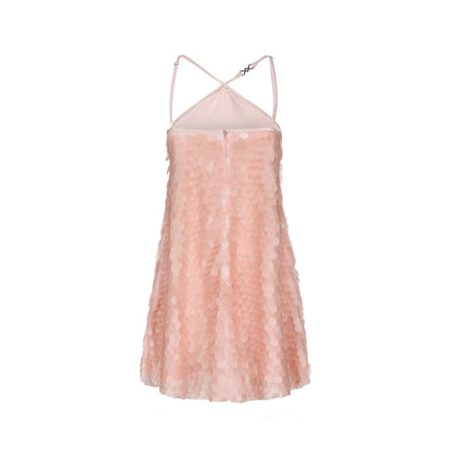 XENASERA | Halter Neck Sequined Mini Dress (Pink)