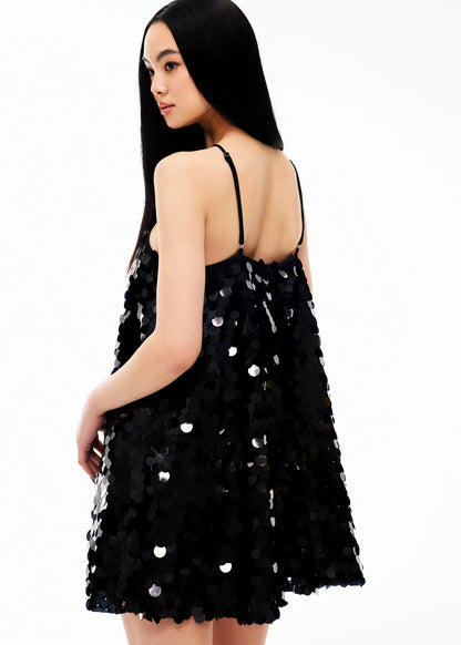 XENASERA | Halter Neck Sequined Mini Dress (Black)