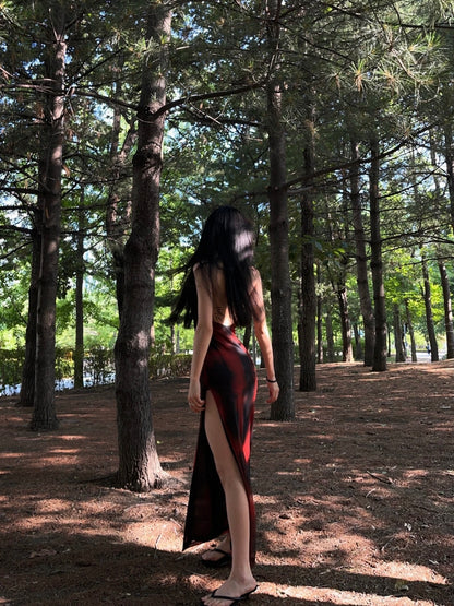XENASERA | Nightfall Cabernet Stretched Maxi Dress