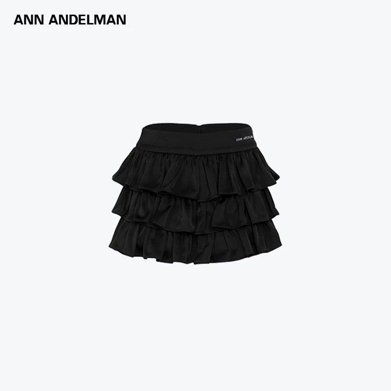 ANN ANDELMAN | Ruffled Tiered Mini Skirt (2 Color)