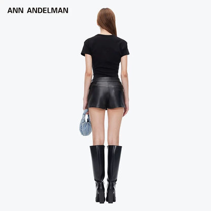 ANN ANDELMAN | Leather Skort (2 Color)