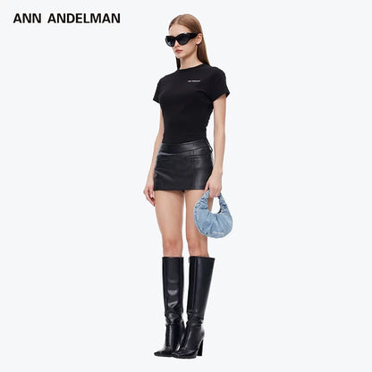 ANN ANDELMAN | Leather Skort (2 Color)