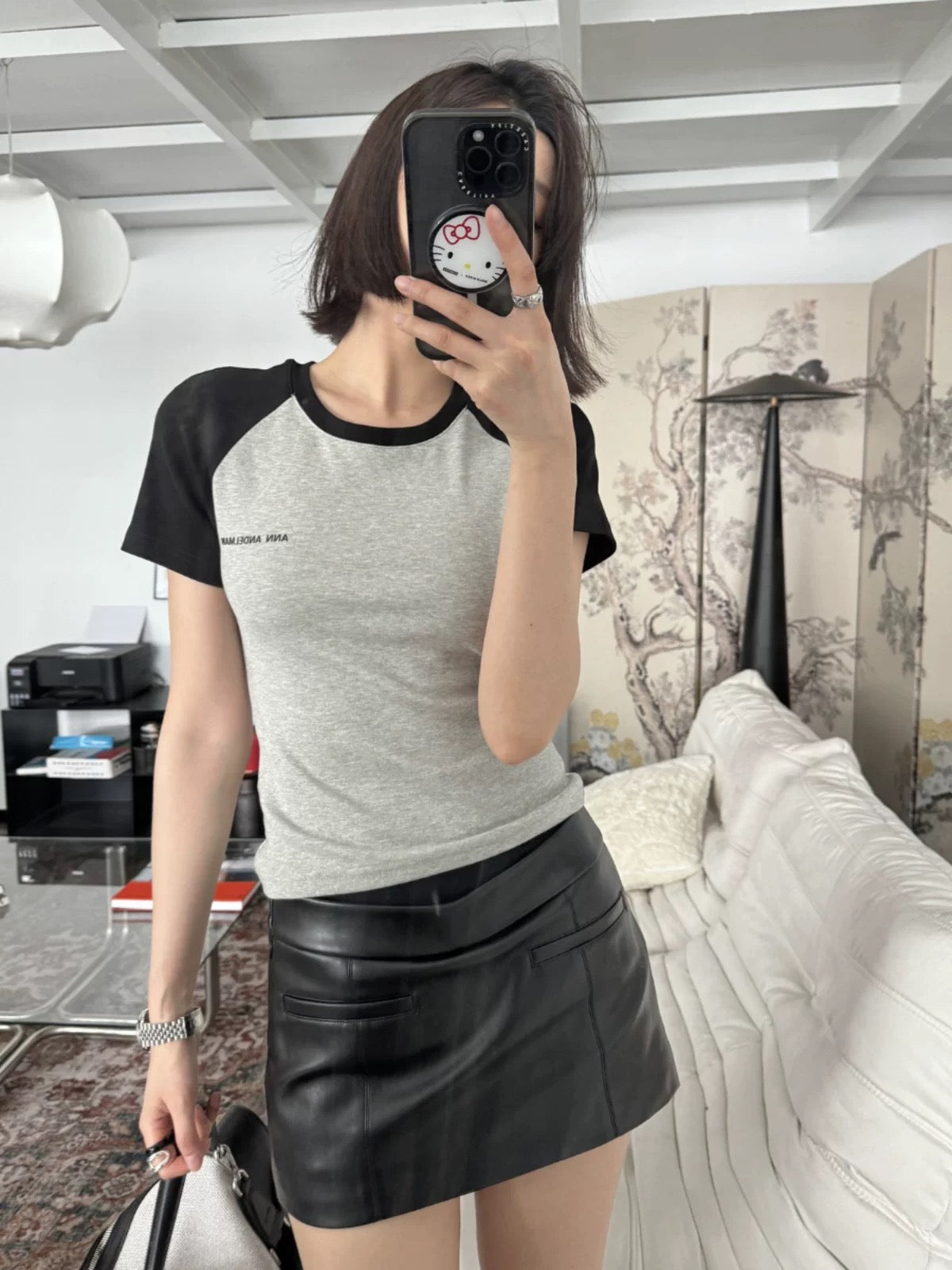 ANN ANDELMAN | Leather Skort (2 Color)