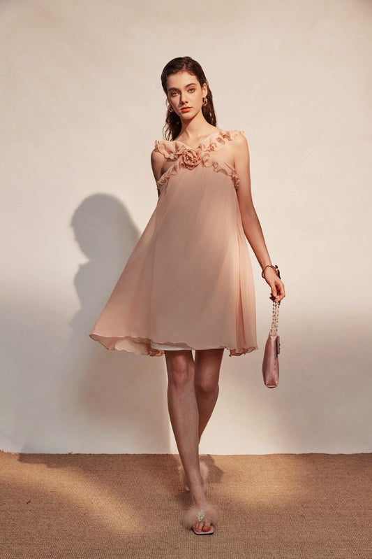 KINGWEN | Chiffon Slip Dress (2 Color)